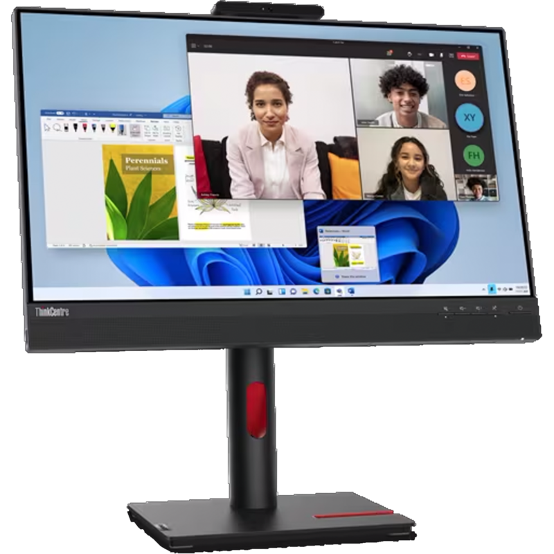 Lenovo ThinkCentre Tiny-In-One 24 Gen5 LED-Monitor, schwarz, FullHD, IPS, Webcam