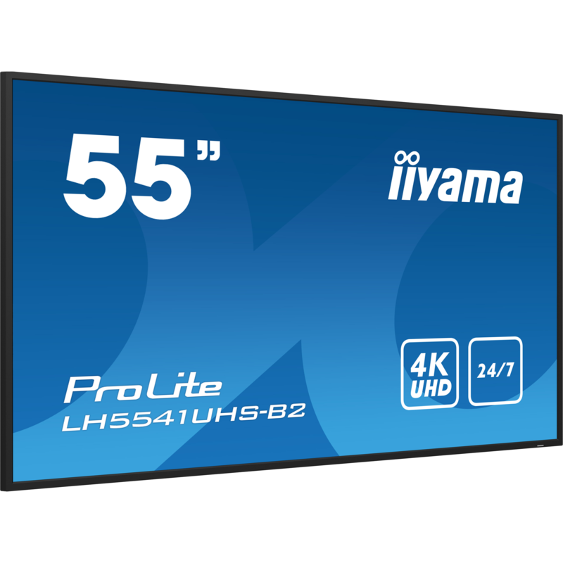 iiyama ProLite LH5541UHS-B2 Public Display, schwarz (glänzend), UltraHD/4K, IPS