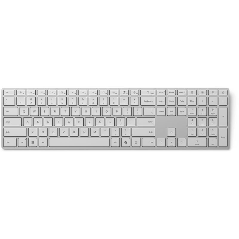 Microsoft Surface (2. Edition) Tastatur, silber, mit Copilot-Taste