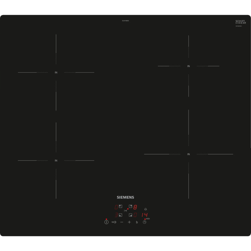 Siemens EU611BEB6E iQ100 Autarkes Kochfeld, schwarz, 60 cm