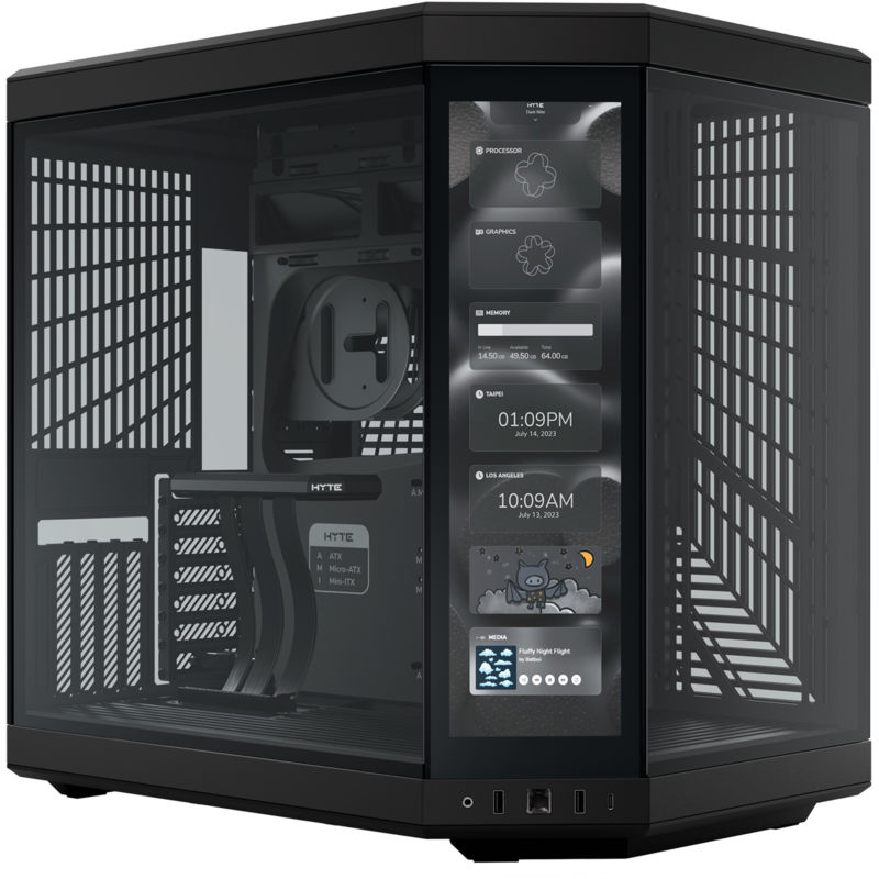 HYTE Y70 Touch Infinite Tower-Gehäuse, schwarz, Tempered Glass x 2