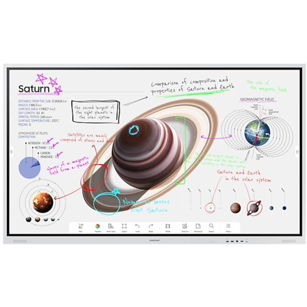 Samsung Flip Pro WM85B Public Display, hellgrau, UltraHD/4K, Multitouch, USB-C