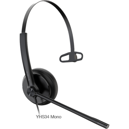 Yealink YHS34 Mono Headset, schwarz, Lederohrpolster