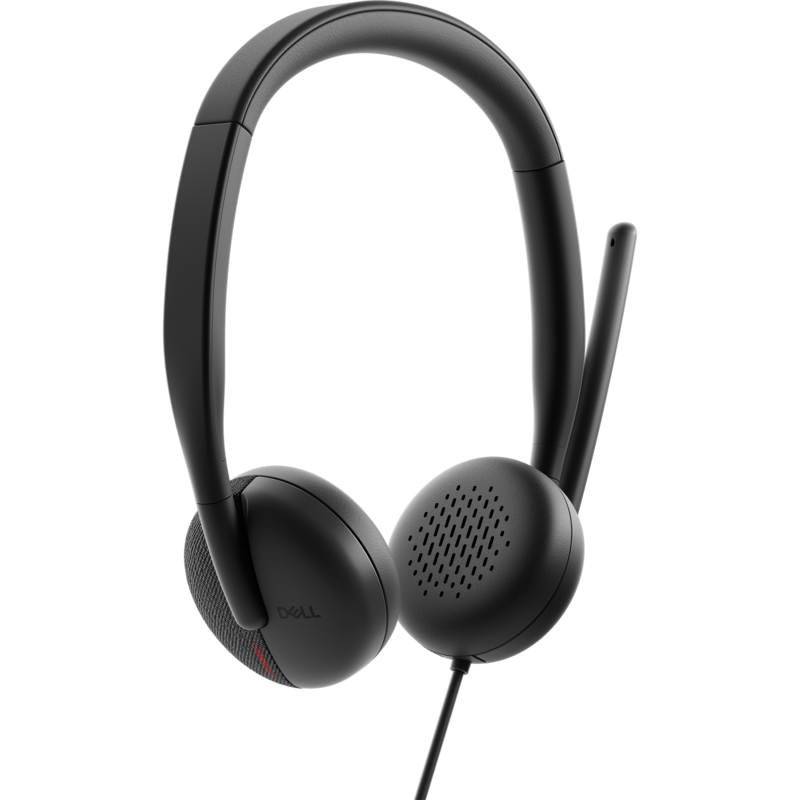 Dell WH3024 Headset, schwarz, Kabelgebundenes Headset mit KI-basierter