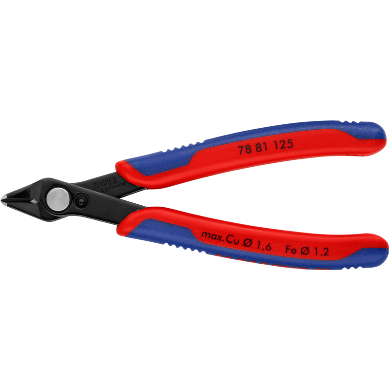 KNIPEX Electronic Super Knips 78 81 125 Elektronik-Zange, rot/blau, mit