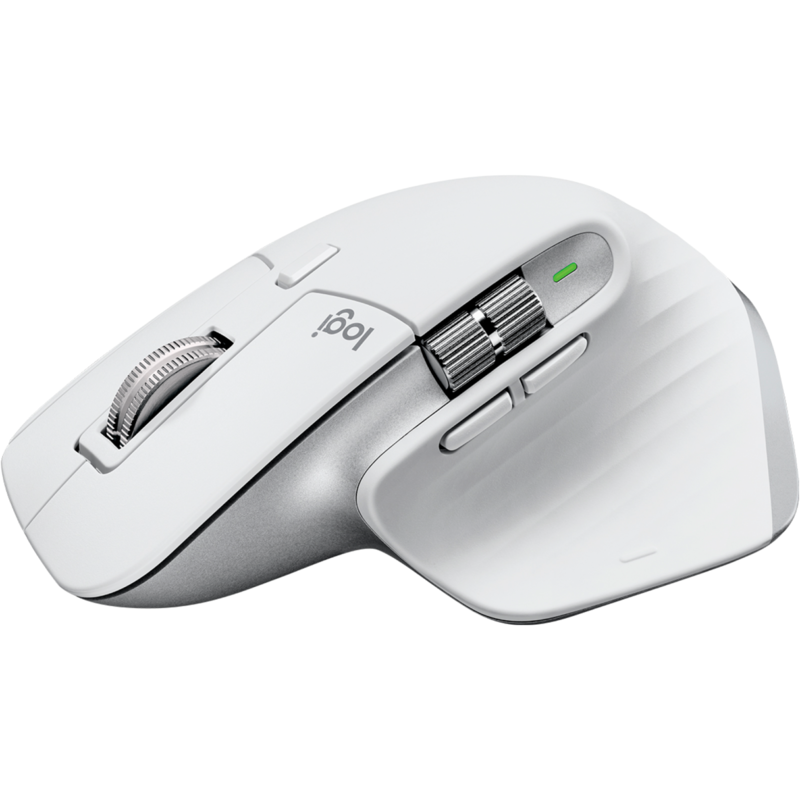Logitech MX Master 3S Maus, hellgrau, 7 Tasten, Logi Bolt, Bluetooth, kompatibel