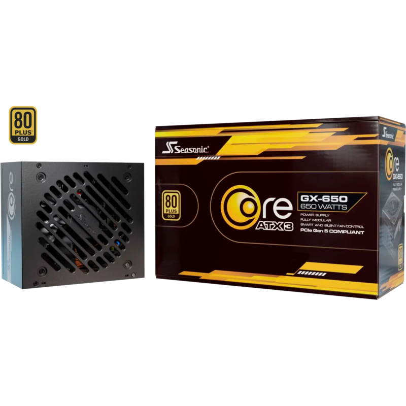 Seasonic CORE GX-650-V2 650W PC-Netzteil, schwarz, 1x 12-Pin High Power GPU, 2x