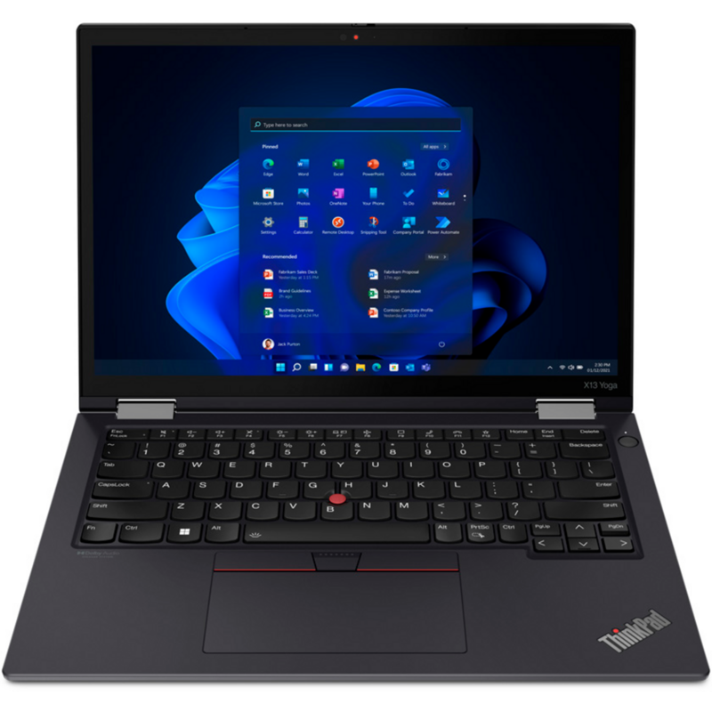Lenovo ThinkPad X13 Yoga G3 Generalüberholt Notebook, 13,3", Touch, Full HD, Intel Core i7-1255U, Microsoft Windows, SSD, Generalüberholt