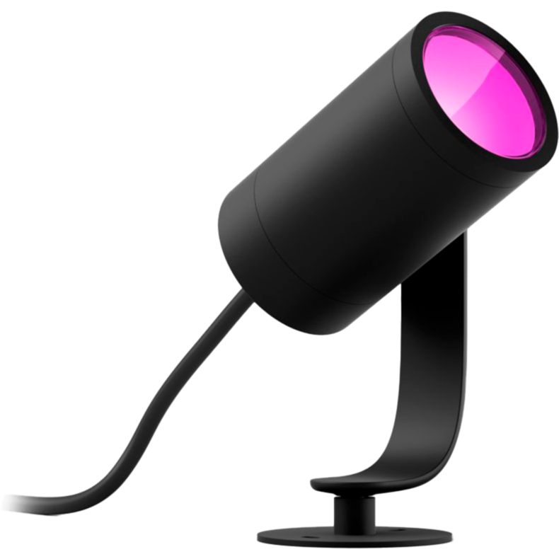 Philips HUE White and color ambiance Lily Gartenstrahler LED-Leuchte, schwarz