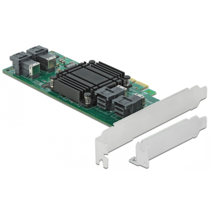 DeLOCK PCI Express x8 Karte zu 4 x intern SFF-8643 NVMe LP Controller