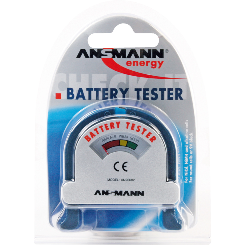 Ansmann Batterietester 4000001 Messgerät, blau/silber