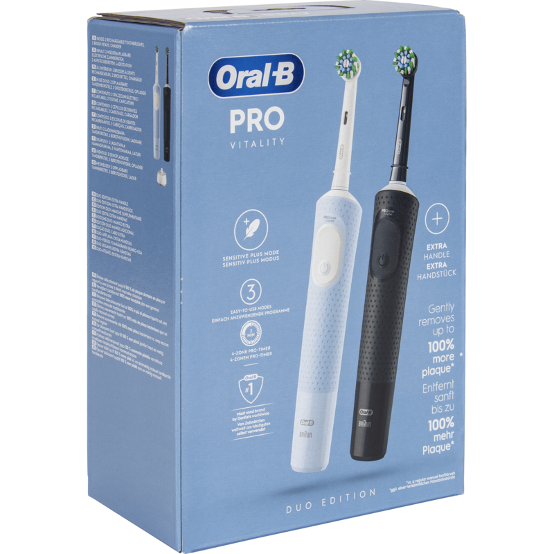 Oral-B Oral-B Vitality Pro D103 Duo Elektrische Zahnbürste, schwarz/blau