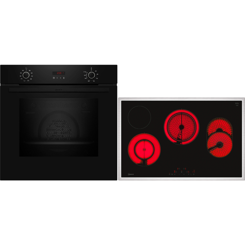 Neff BX48PB Backofen-Set, schwarz/edelstahl