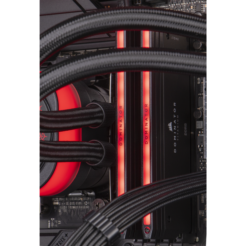 ALTERNATE Custom PC Series • iCUE Red Madness Gaming-PC, schwarz/transparent