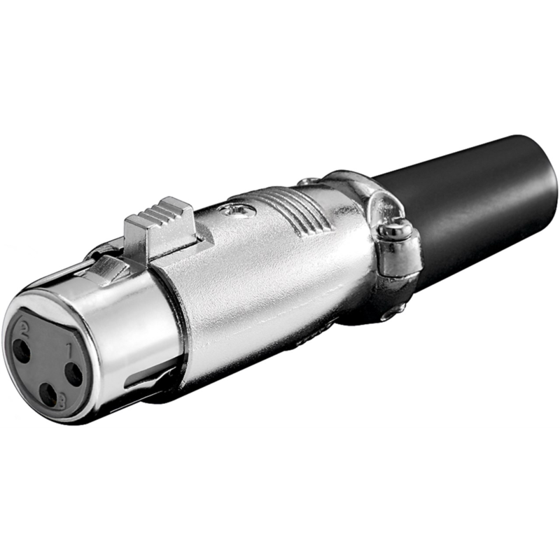 goobay Mikrofonkupplung, 3Pin Kupplung, schwarz, 1 Stück