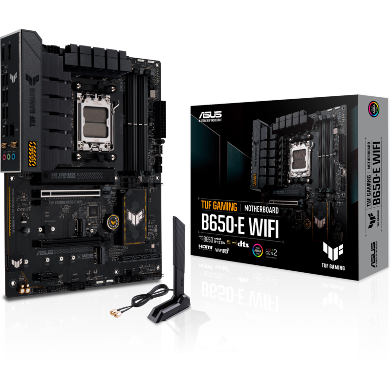 ASUS TUF GAMING B650-E WIFI Mainboard, schwarz/hellorange