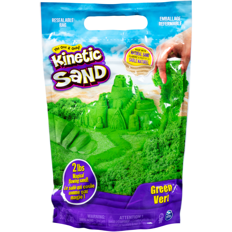 Spin Master Kinetic Sand - Beutel grün Spielsand, 907 Gramm Sand