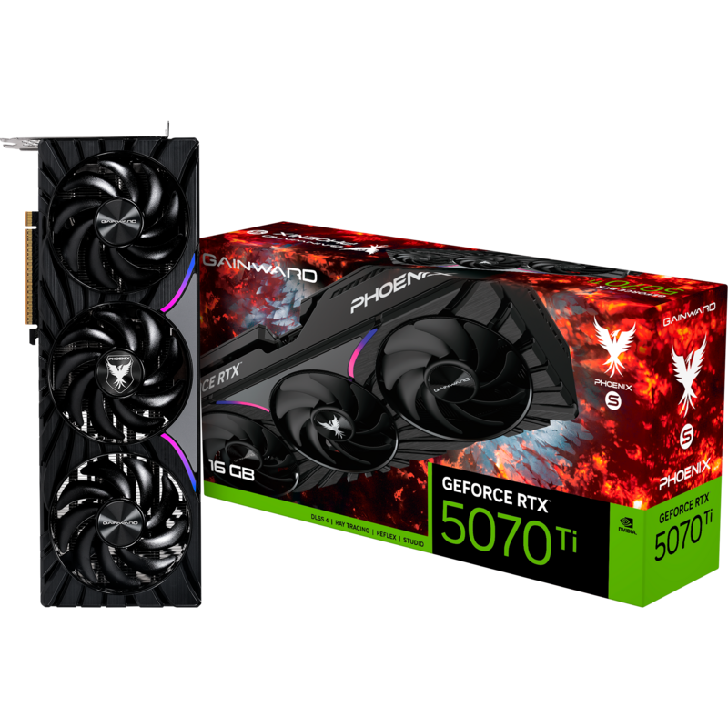 Gainward GeForce RTX 5070 Ti Phoenix-S Grafikkarte, DLSS 4, 3x DisplayPort, 1x