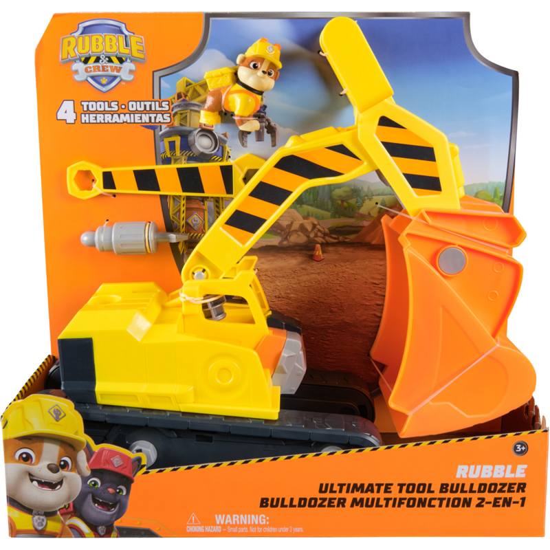 Spin Master Rubble & Crew - Rubbles 2-in-1 Bagger-Fahrzeug Spielfahrzeug, mit