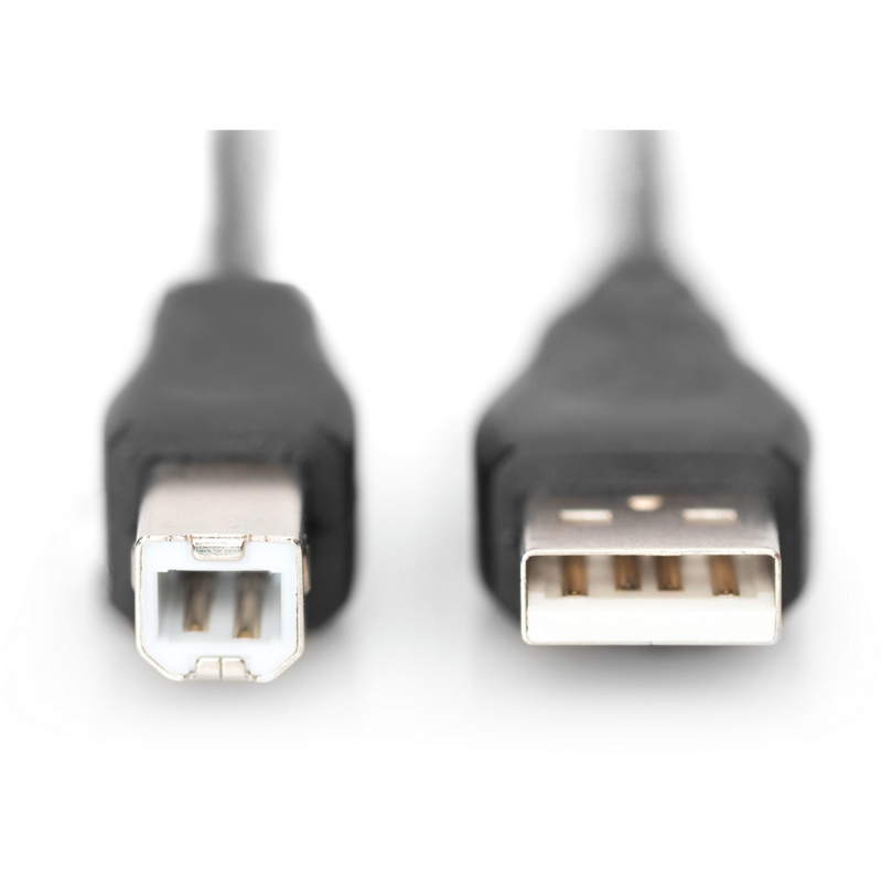 Digitus USB 2.0 Anschlusskabel USB-A (Stecker) > USB-B (Stecker) Kabel, schwarz
