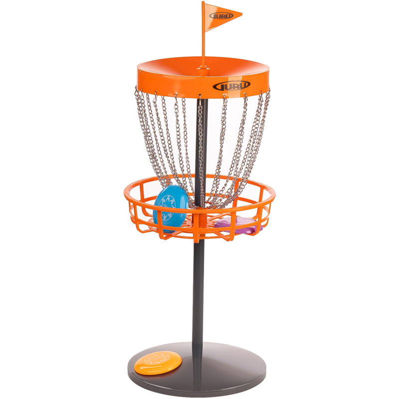 Guru Disc Golf Mini Basket Set inkl. 5 Scheiben Gartenspielgerät