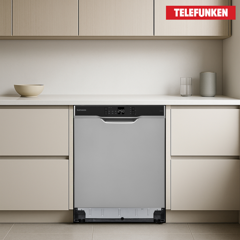 Telefunken GEU6012DI Spülmaschine, silber, 60 cm