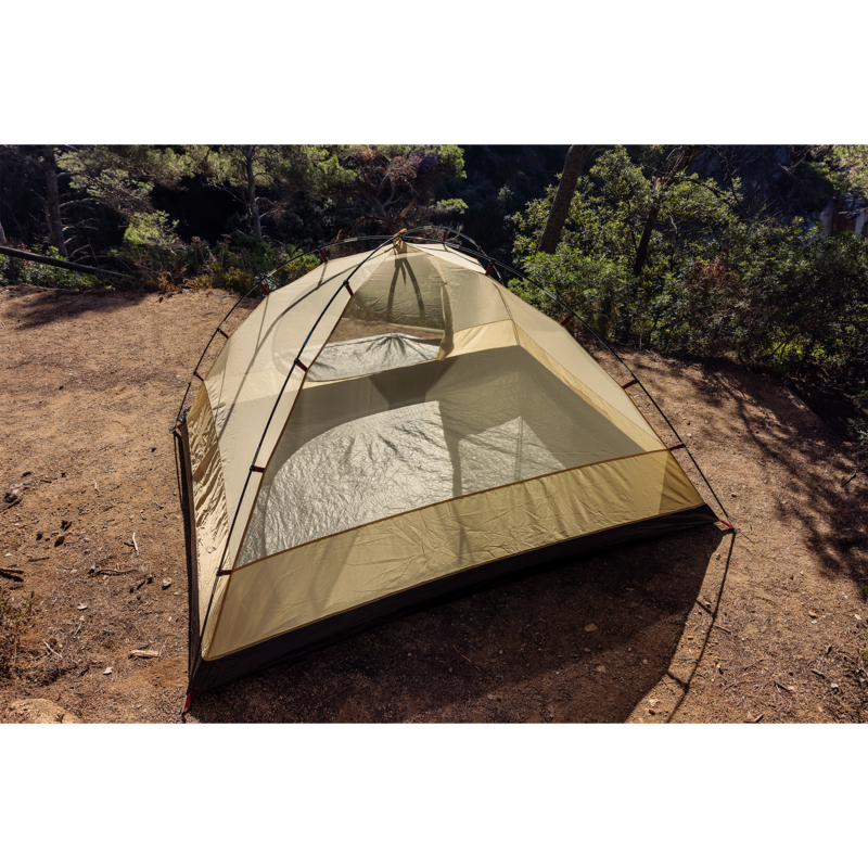 Coleman Darwin 4 Plus Summer Zelt, beige/dunkelrot