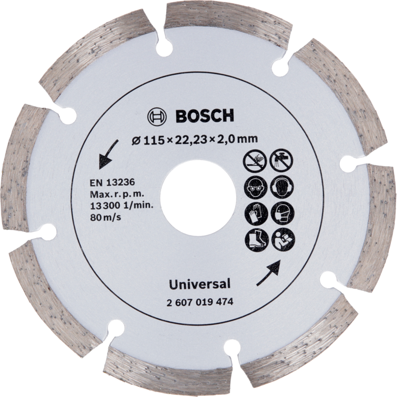 Bosch Heimwerken & Garten Diamanttrennscheibe Universal, Ø 115mm Trennscheibe