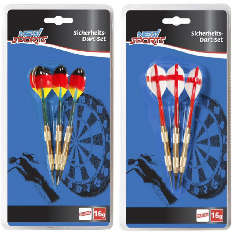 New Sports Safety Dart-Set mit 16 Gramm Messingpfeilen, Maße 125x270 mm Sets