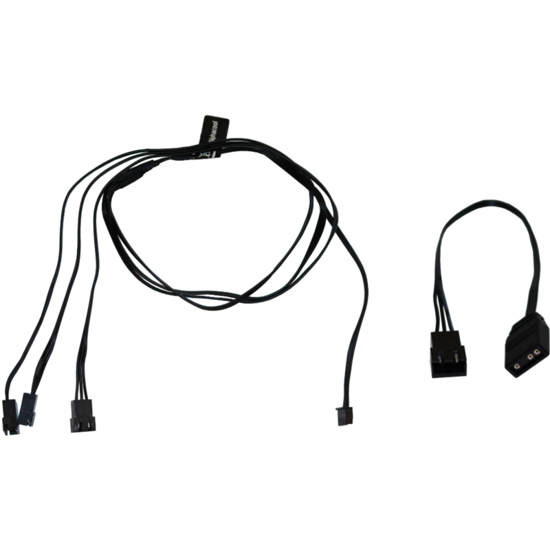 Alphacool Digital RGB LED Y-Kabel 3-fach mit JST Stecker, schwarz, 60cm