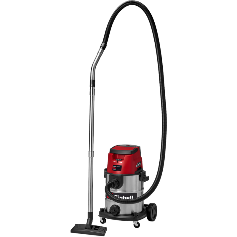 EINHELL TE-VC 36/25 Li S-Solo (2x 18Volt) Nass-/Trockensauger, rot/edelstahl