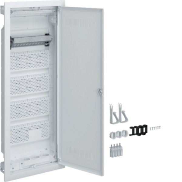 Hager Hohlwandverteiler volta fünfreihig für Multimedia, weiß