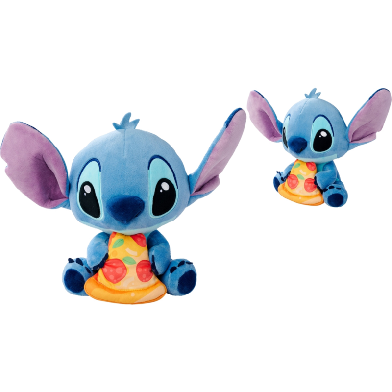 Simba Disney Stitch mit Pizza Kuscheltier, 25 cm