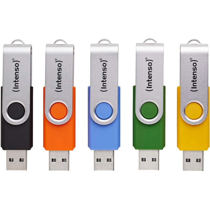 Intenso Office Line Multipack 64 GB USB-Stick, 5 USB-A 3.2 USB-Sticks in Gelb