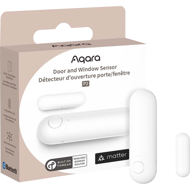 Aqara Door and Window Sensor P2 Öffnungsmelder, weiß, Mater, Thread, BLE