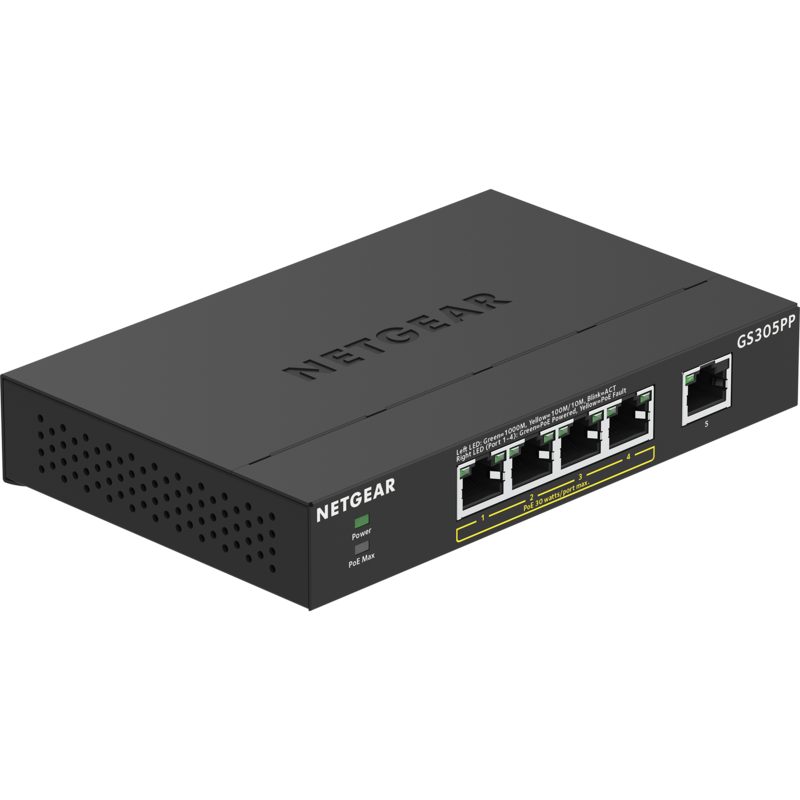 Netgear GS305PP Switch, schwarz