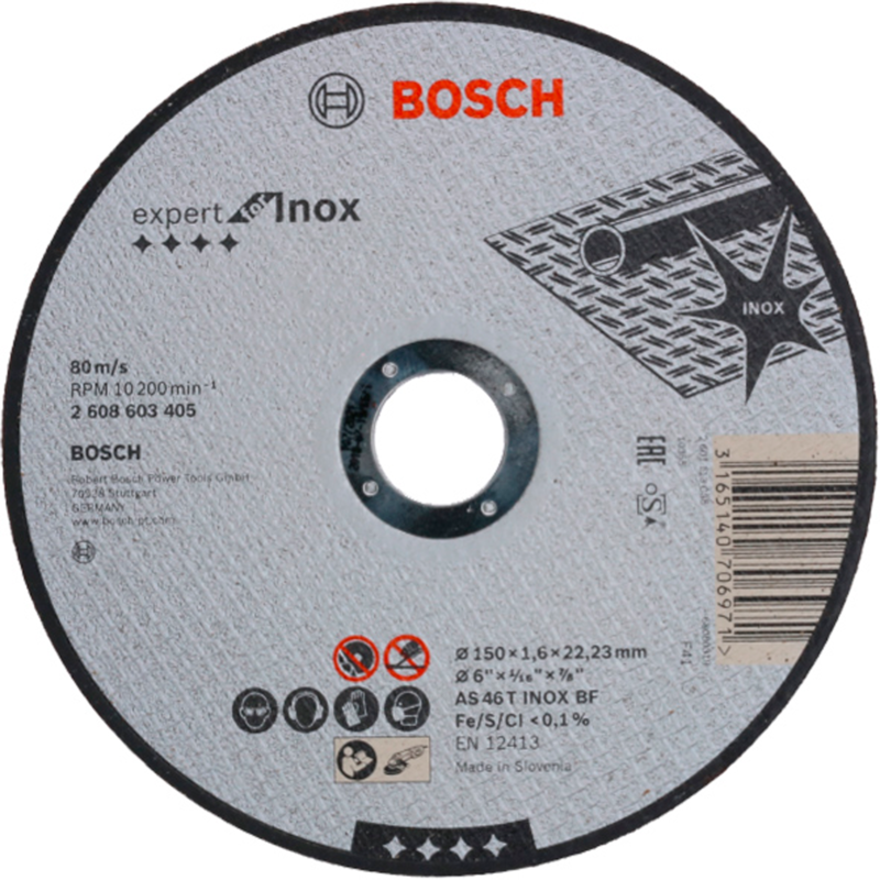 Bosch Professional PRO Stainless Steel and Metal Trennscheibe, Ø 150mm, Bohrung