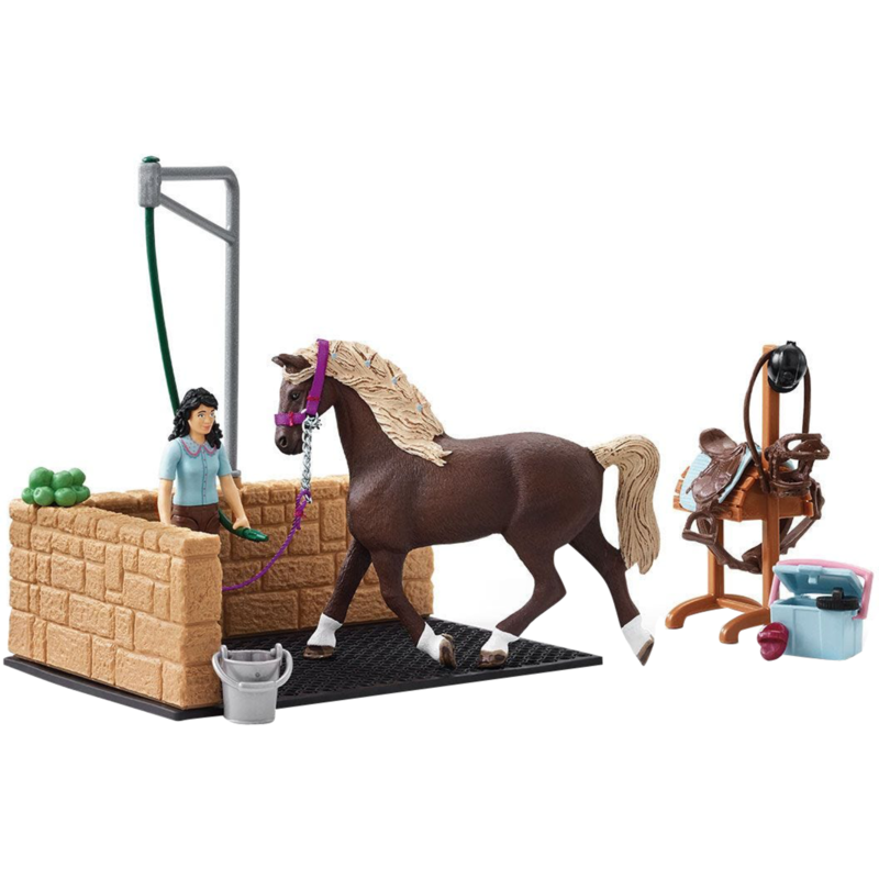 Schleich Horse Club Waschplatz mit Emily & Luna Spielfigur