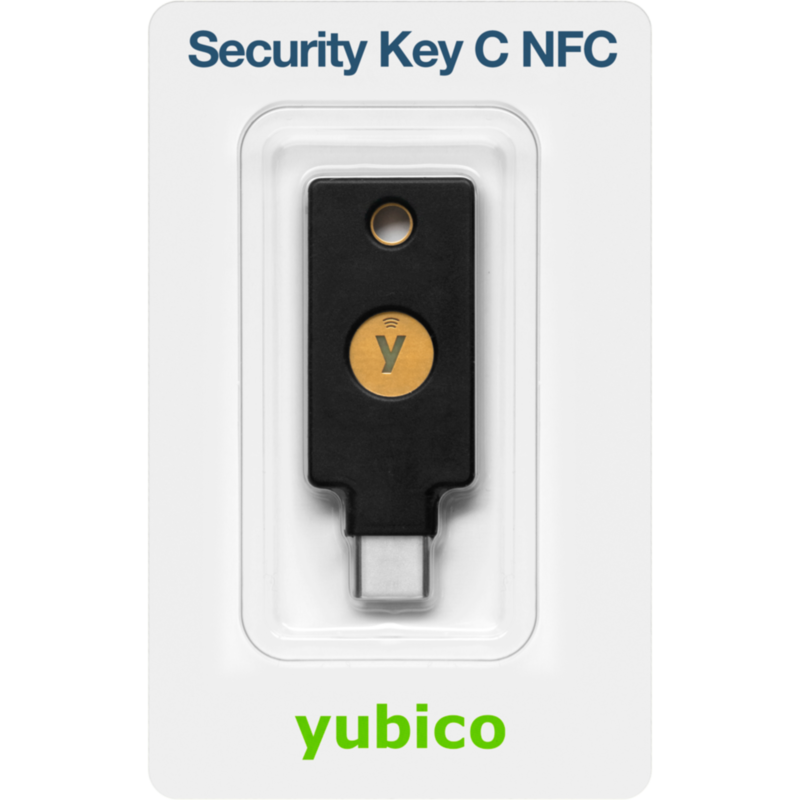 Yubico Security Key C NFC Sicherheitsschlüssel, schwarz/gold