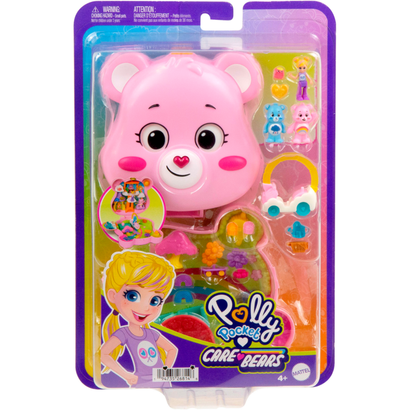 Mattel Polly Pocket Glücksbärchis Spielset Schatulle mit Puppen und Zubehör