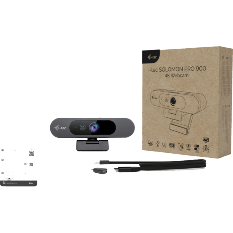 i-tec SOLOMON PRO 900 4K Webcam, schwarz