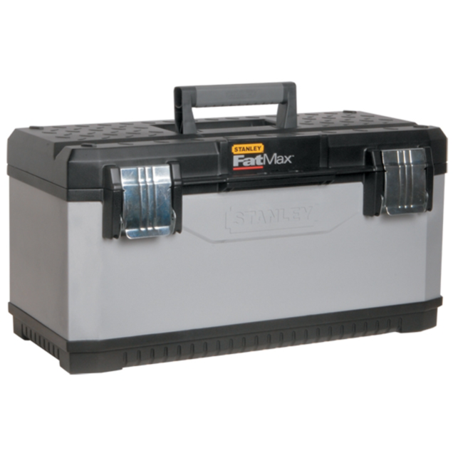 Stanley FatMax Metall-Kunststoff Werkzeugbox, silber/schwarz