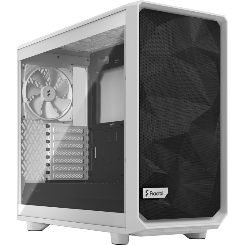Fractal Design Meshify 2 Lite White TG Clear Tower-Gehäuse, weiß