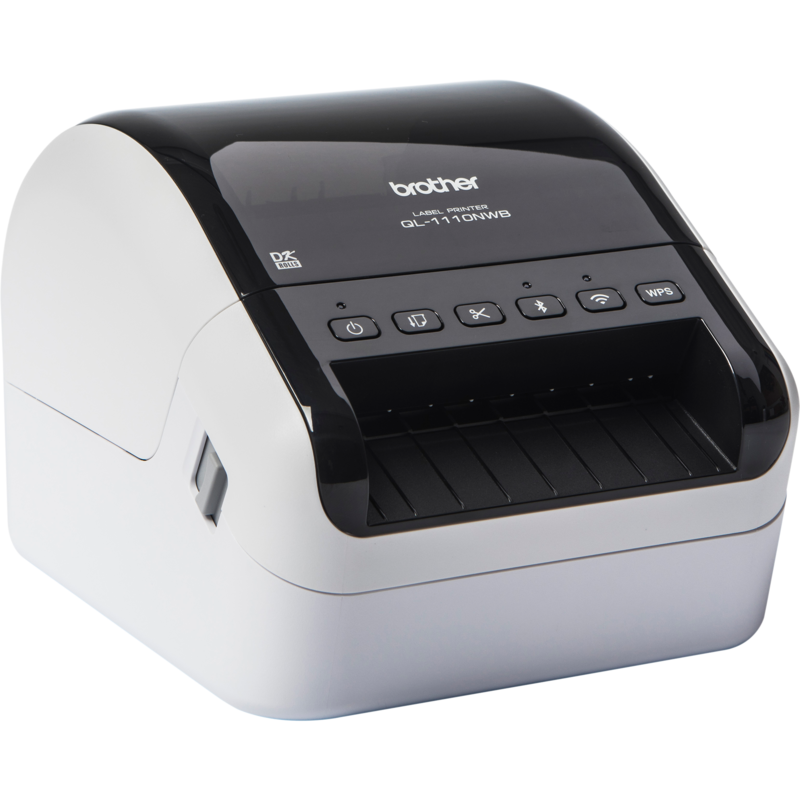 Brother QL-1110NWBc Etikettendrucker, schwarz/weiß, USB, Bluetooth, LAN, WLAN