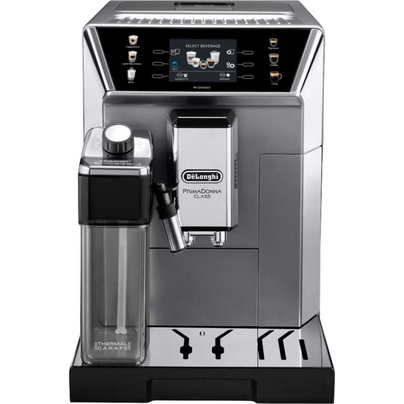 DeLonghi PrimaDonna Class ECAM 550.85.MS Vollautomat, silber/schwarz