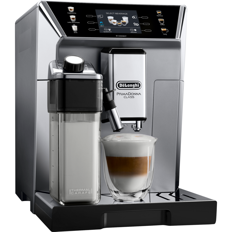 DeLonghi PrimaDonna Class ECAM 550.85.MS Vollautomat, silber/schwarz, Gebraucht