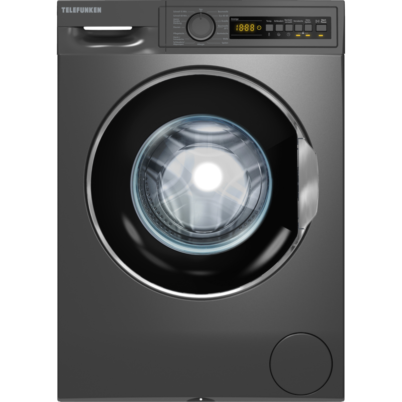 Telefunken W-8-1400-A0-DI Waschmaschine, schwarz/inox