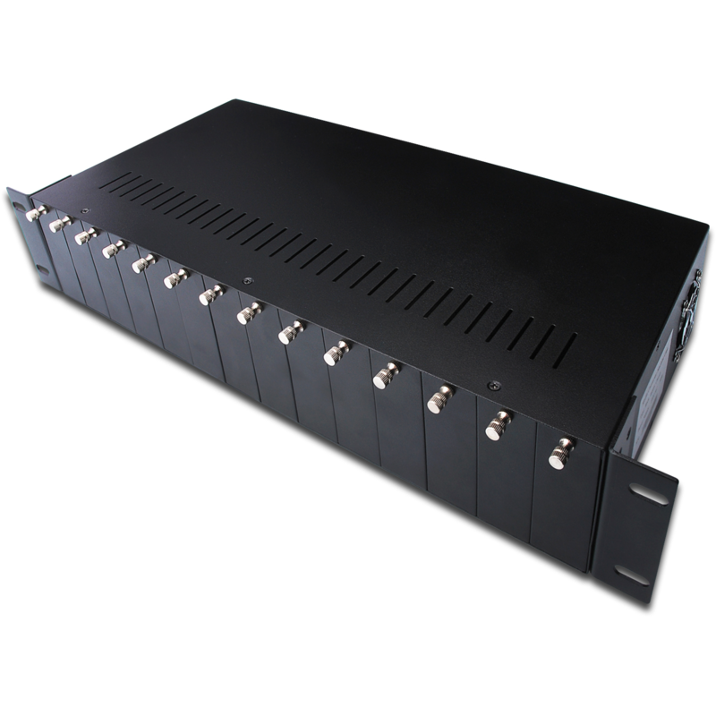 Digitus 14-Slot-Medienkonverter-Chassis Gehäuse, 2 HE