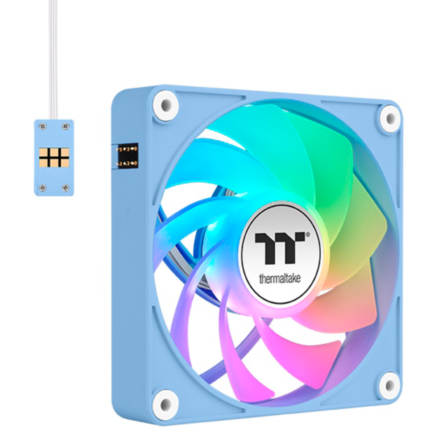 Thermaltake CT140 EX Reverse ARGB Sync PC Cooling Fan Gehäuselüfter, hellblau, Gebraucht