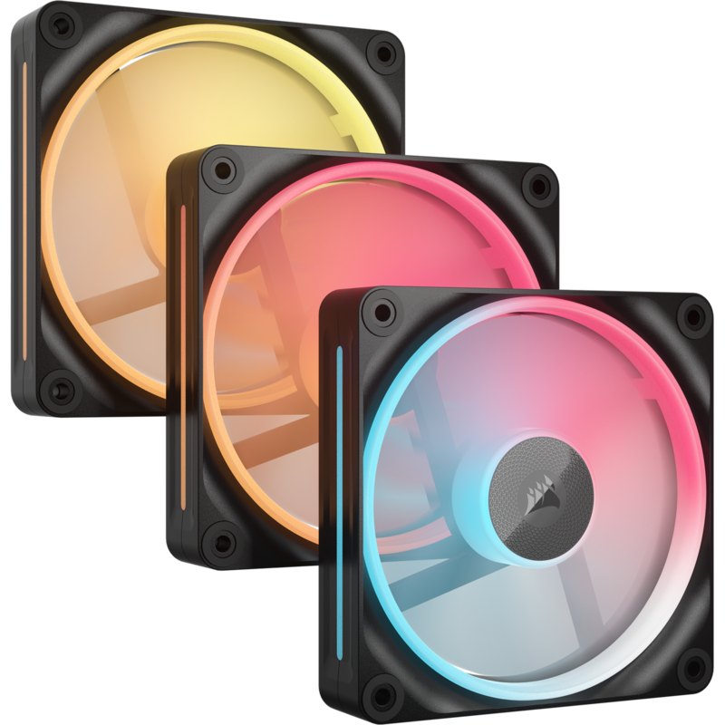 Corsair iCUE LINK LX120-R RGB Reverse Gehäuselüfter, schwarz, 3er Pack